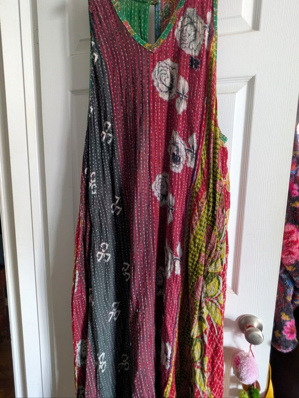 Kantha Bae Sleeveless V-neck Harmony Maxi Dress With POCKETS! - Picture 5 of 6
